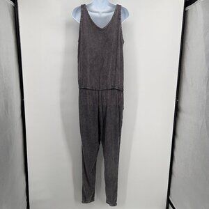 Chaser Gray Washed Sleeveless Jumpsuit Size S